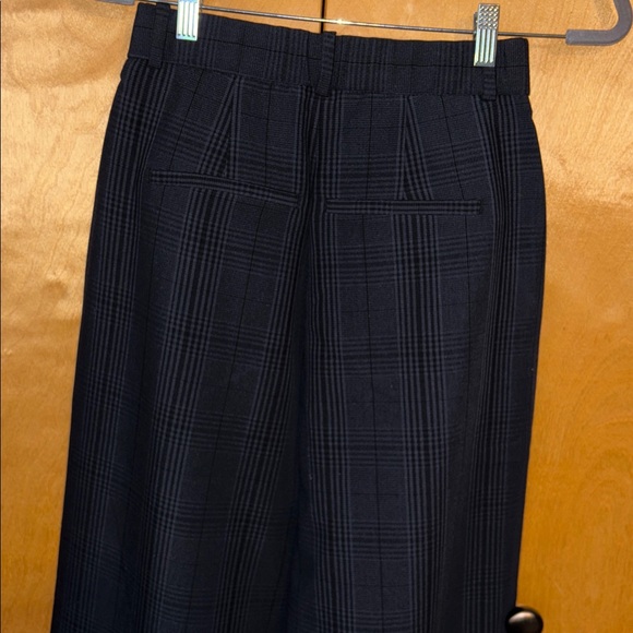 A&F Curve Love Sloane Tailored Wide Leg Pant in Black Plaid 25 - Picture 8 of 10